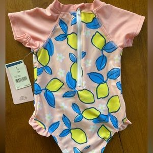 Floatimini Girls Swimsuit and Hat NWT 18M